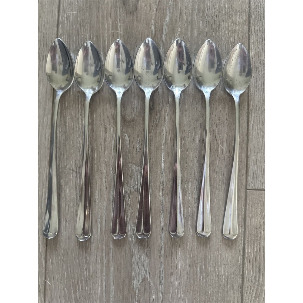 7 PCs Supreme by Towle ASHLEY‎ Iced Tea Spoons 7 3/8 in Stainless Korea 18/8